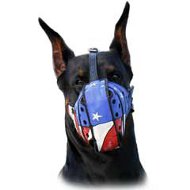 "American Pride" Leather Full-Snout Dog Muzzle for Attack/Agitation Training