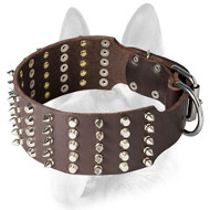 Super Wide Decorated Leather Dog Collar Super Wide Decorated Leather Dog Collar