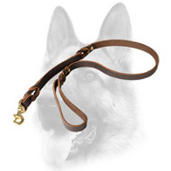 Quality Double Handle Leather Dog Leash Quality Double Handle Leather Dog Leash