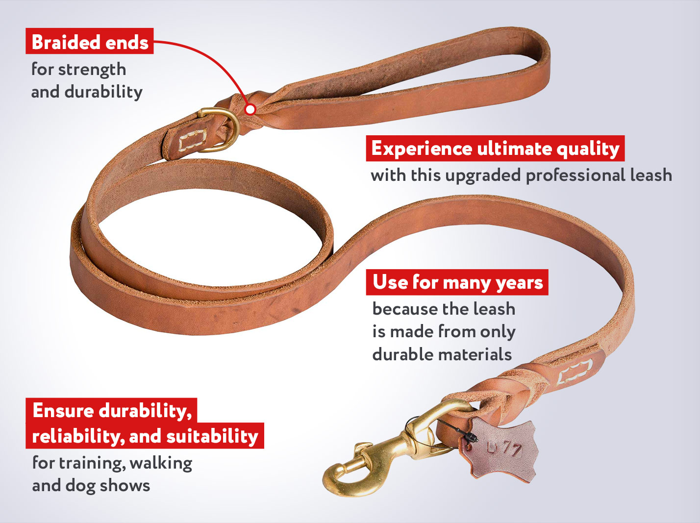 Marvellous Braided Leather Dog Leash Marvellous Braided Leather Dog Leash