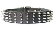 2 inch wide Leather Spiked Dog Collar for working dogs 2 inch wide Leather Spiked Dog Collar for working dogs