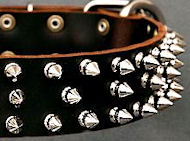 Protector Full Spiked Latigo Dog Collar for training dogs Protector Full Spiked Latigo Dog Collar for training dogs