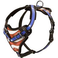 American Flag Painted Dog Harness-USA Pride Heavy-Duty Harness for Schutzhund