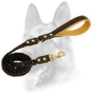 Braided Schutzhund Leather Dog Leash Braided Schutzhund Leather Dog Leash