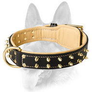 Skillfully Decorated Training Leather Dog Collar for All Dog Breeds Skillfully Decorated Training Leather Dog Collar for All Dog Breeds