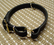 Adjustable Leather Slip Collar w/h solid BRASS Hardware DOG Adjustable Leather Slip Collar w/h solid BRASS Hardware DOG
