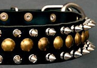 Studded Latigo Leather Dog Collar for schutzhund dogs Studded Latigo Leather Dog Collar for schutzhund dogs