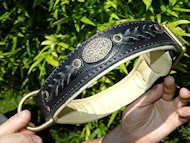 Royal Nappa Padded Hand Made Leather dog collar Royal Nappa Padded Hand Made Leather dog collar