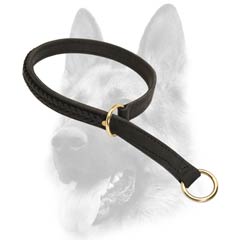 Fully leathern braided dog collar