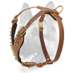High quality spiked dog harness