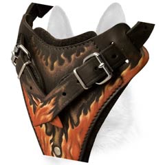 Hand painted multifunctional dog harness