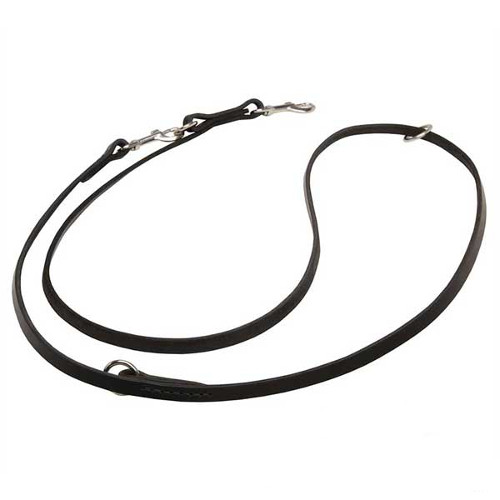 Durable leather dog leash with floating ring