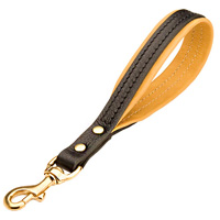 Schutzhund short leather dog leash