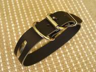 Walking dog collar - Leather dog collar with id tag Walking dog collar - Leather dog collar with id tag