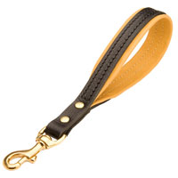 Short leather dog leash Short leather dog leash- Schutzhund dog leash
