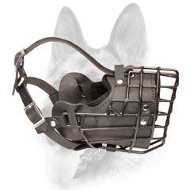 Wire Cage Canine Muzzle Covered with Rubber for Schutzhund Trained Dogs Wire Cage Canine Muzzle Covered with Rubber for Schutzhund Trained Dogs