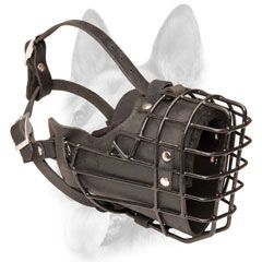 Wire Schutzhund dog muzzle padded from inside