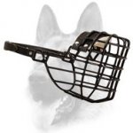 Schutzhund Wire Rubber Covered Basket Dog Muzzle for Winter