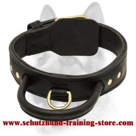 Schutzhund Agitation Leather Dog Collar For Ultimate Control Over Dogs