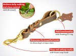 Short Leather Pull Tab Dog Leash