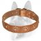 Flowered Leather Dog Collar for Elegant Dogs