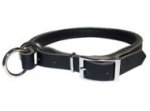 Adjustable Leather Slip Collar with Nickel Plated Hardware for Dog Training