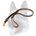 Quality Double Handle Leather Dog Leash