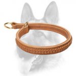 Gorgeous Wide 2 Ply Leather Choke Dog Collar