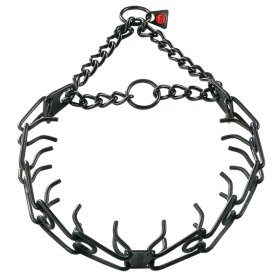 Superb Black Steel Pinch Prong Collar for Dog Behavior Correction - 50004 010 (57) 1/8 inch (3.2 mm)