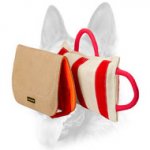 Super Strong Leather Covered Bite Dog Pillow