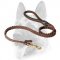 Remarkable Braided Leather Dog Lead with Round Handle