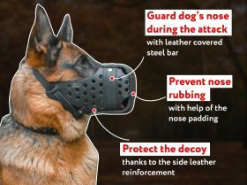 Attack and Agitation Training Dog Muzzle with Excellent Air Flow