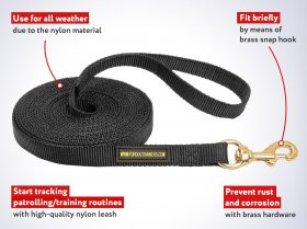 Training and Tracking Nylon Dog Leash