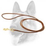 Reliable Round Leather Dog Leash for Dog Shows