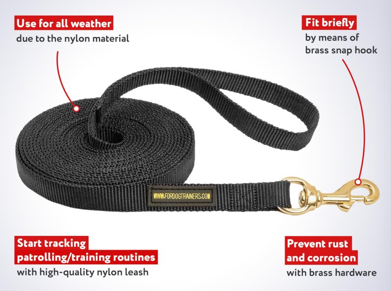 Training and Tracking Nylon Dog Leash