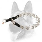 Stunning Stainless Steel Dog Pinch Prong Collar with Click Lock Buckle - 50026 10 (55) 1/8 inch (3.2 mm)