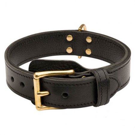 Schutzhund Two Ply Leather Agitation Dog Collar