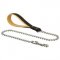 Best Chain Dog Lead with Leather Handle for Schutzhund Training