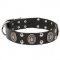 'Gothic Style' Leather Dog Collar with Amazing Decorations