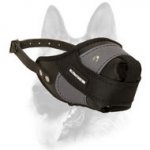 Heavy-Duty Leather Nylon Dog Muzzle for Attack/ Agitation Training