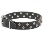 "Galaxy Pyramids﻿" Leather Dog Collar