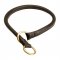Round Leather Choke Collar for Dog Obedience Training