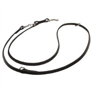 Multifunctional Leather Dog Leash with Stainless Steel Snap Hooks