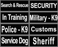 Identification Printed Patches Meant for Dog Collars and Harnesses