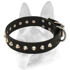 Hand set nickel-plated cones with rivets