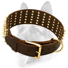 Durable leather dog collar