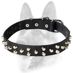 Designer leather collar