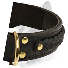 Durable leather dog collar