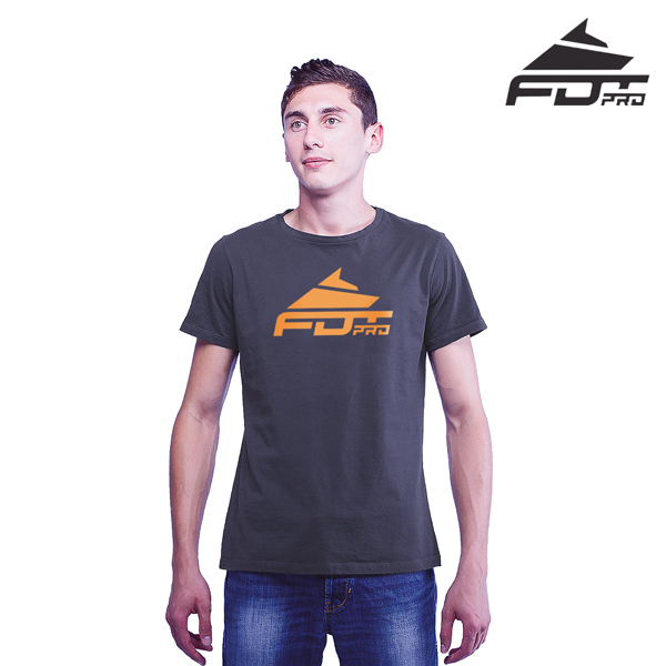 Top Quality Cotton Professional Men T-shirt Dark Grey Color