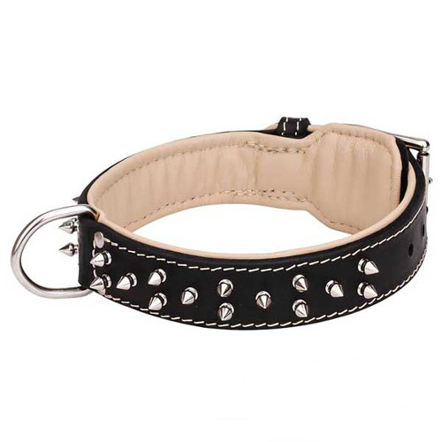Creative Designed Spiked Leather Dog Collar - Click Image to Close